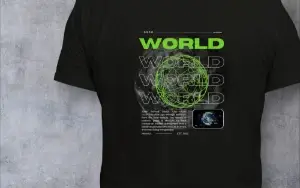 Camisa poliéster/ Dry fit Estampa World
