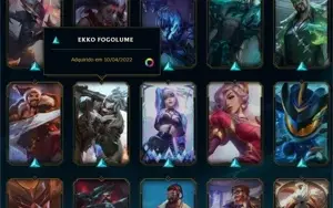 CONTA PLATINA, LVL 350 - 221 SKINS