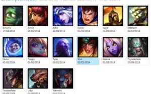 Conta com 15 Campeões e 1 Skin