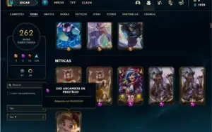 Conta prata 1 com 144 Champs e 262 Skins + 5 Prestigios