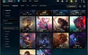 Conta unranked com 101 skins e 150 champs