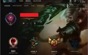 CONTA LEAGUE OF LEGENDS LVL 30 74 CHAMPIONS GOLD V