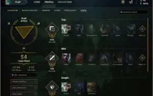 CONTA LEAGUE OF LEGENDS LVL 30 74 CHAMPIONS GOLD V
