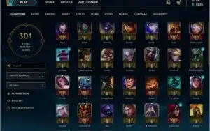 CONTA LEAGUE OF LEGENDS LVL 30 74 CHAMPIONS GOLD V