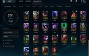 CONTA LEAGUE OF LEGENDS LVL 30 74 CHAMPIONS GOLD V