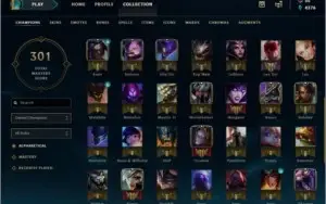 CONTA LEAGUE OF LEGENDS LVL 30 74 CHAMPIONS GOLD V