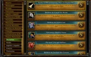 Conta World of Warcraft 8 Mounts TCG