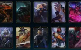 Conta Desde 2015 com 250 skins, 3 Ultimates e 7 vitoriosas
