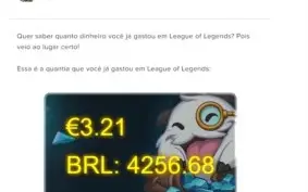 CONTA LEAGUE OF LEGENDS 280 SKINS 4 MIL REAIS GASTOS