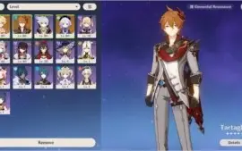 Conta com 2 personagens 5 * + 9 armas 4 *