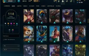 Platina 3 com 150 Champs e 114 Skins ( JG / MID / TOP )