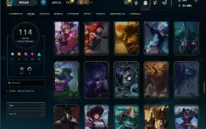 Platina 3 com 150 Champs e 114 Skins ( JG / MID / TOP )