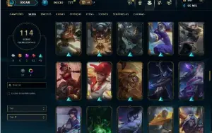 Platina 3 com 150 Champs e 114 Skins ( JG / MID / TOP )