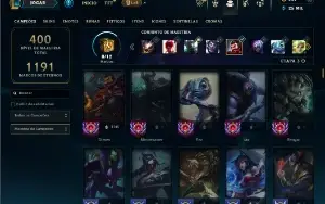 Platina 3 com 150 Champs e 114 Skins ( JG / MID / TOP )