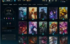 Platina 3 com 150 Champs e 114 Skins ( JG / MID / TOP )