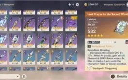 GENSHIN AR54 ALBEDO, XIAO, QIQI C1, KOKOMI E DUAS ARMAS 5*