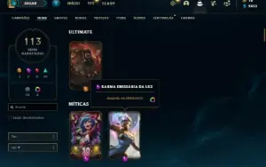 Conta ouro 1 com 155 Champs e 113 Skins ( MAIN ADC )