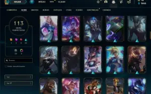 Conta ouro 1 com 155 Champs e 113 Skins ( MAIN ADC )