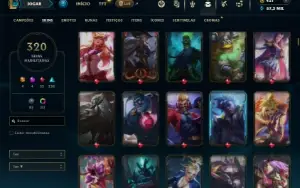 Unranked com TODOS os champs e 320 Skins (40 Maestrias 7)