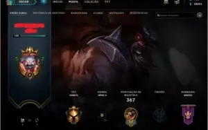 LOL, LVL 122, 71 SKINS(63K RP), 18K AZUL, 10K LARANJA, 6 GEM