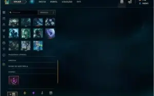 LOL, LVL 122, 71 SKINS(63K RP), 18K AZUL, 10K LARANJA, 6 GEM