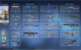 Boa conta de valorant com algumas skins