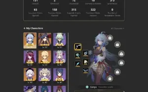 Conta Ganyu + Amos, 43 Desejos Rosas e 5k de Gemas.