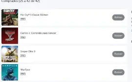 conta de playstation com muitos jogos
