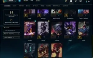 Conta prata 3 com 23 champs e 1 skin