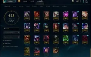 Conta Lol Level 96 // 113 skin // platina 3 //130 champ