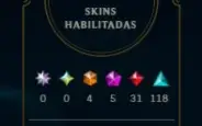 conta de lol 296 skins unranked