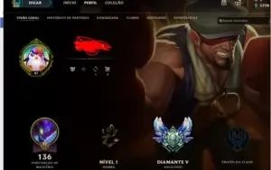 V> Conta lol diamante 5 com email e 64% de winrate