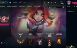 Conta com skins + dados de criação detalhado