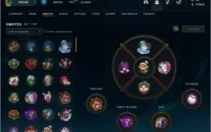 Conta com skins + dados de criação detalhado
