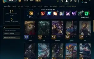 Diamante 2 com 35 Champs e 8 Skins