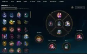 Cont de lol, full champ  platina 1- 186 skins