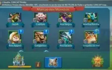 Lords mobile conta 315M 8m de tropas total