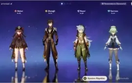 Hutao, Zhongli, Jean c1 e Keqing