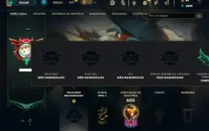 Unranked com TODOS os champs e 185 Skins + 8 Vitoriosas