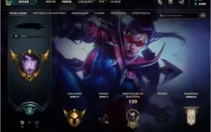 CONTA DIAMOND LEAGUE OF LEGENDS SKINS LENDARIA