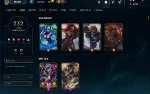 Bronze 4 com 150 Champs e 232 Skins ( Mais de 20 Jogos )