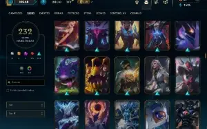 Bronze 4 com 150 Champs e 232 Skins ( Mais de 20 Jogos )