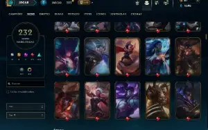 Bronze 4 com 150 Champs e 232 Skins ( Mais de 20 Jogos )