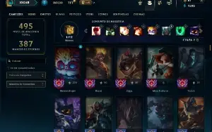 Bronze 4 com 150 Champs e 232 Skins ( Mais de 20 Jogos )