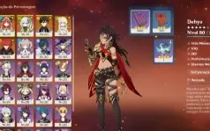 Dehya + BIS + Nilou + Nahida + Jean + Diluc + Lança de jade