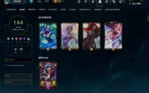 Prata 2 com 130 Champs e 144 Skins ( ADC / SUP )