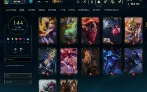 Prata 2 com 130 Champs e 144 Skins ( ADC / SUP )