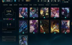 Prata 2 com 130 Champs e 144 Skins ( ADC / SUP )