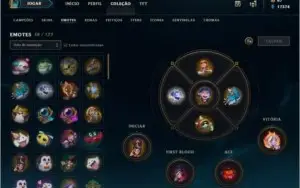 Conta LOL (283 Skins, 5gemas, 295 ícones, 41 sentinelas,7cr)
