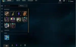 Conta LOL (283 Skins, 5gemas, 295 ícones, 41 sentinelas,7cr)